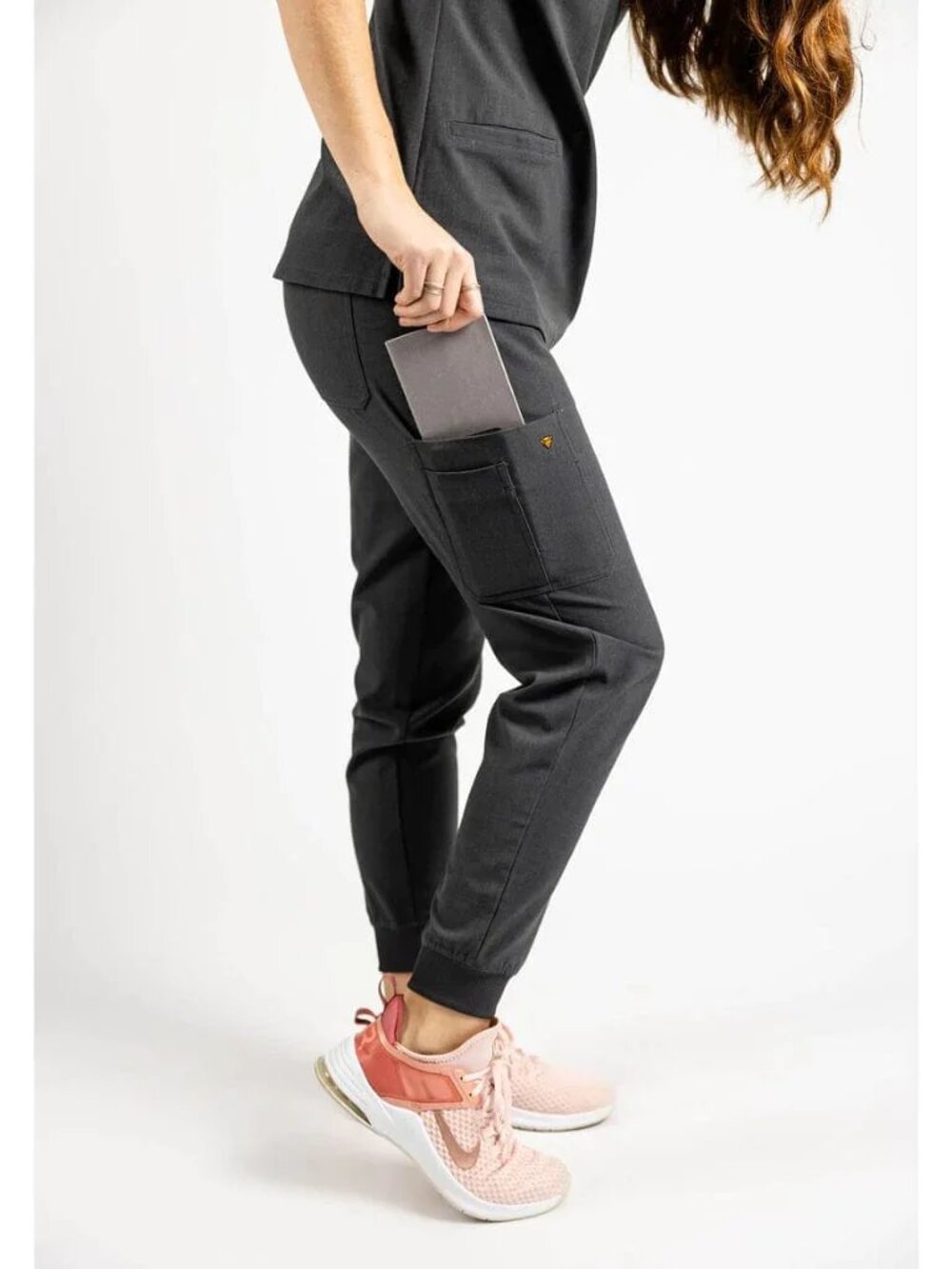 The Hatton Jogger Poppy Scrubs Pants Charcoal
